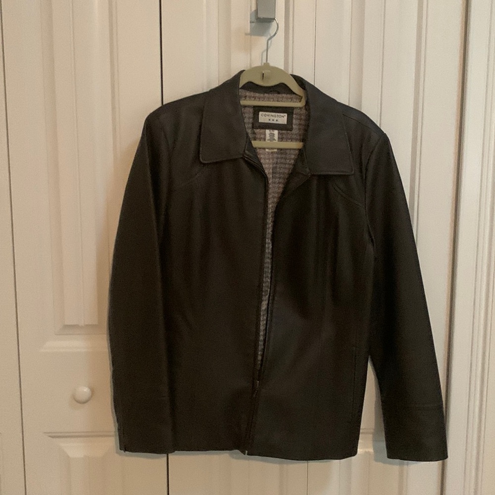 Leather Jacket (like new) All leather with polyester lining.